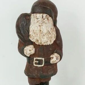 Cast Iron Santa Door Stop Marked "126" on back of base; 13"H, 5 3/4"W, 3 1/2"D
